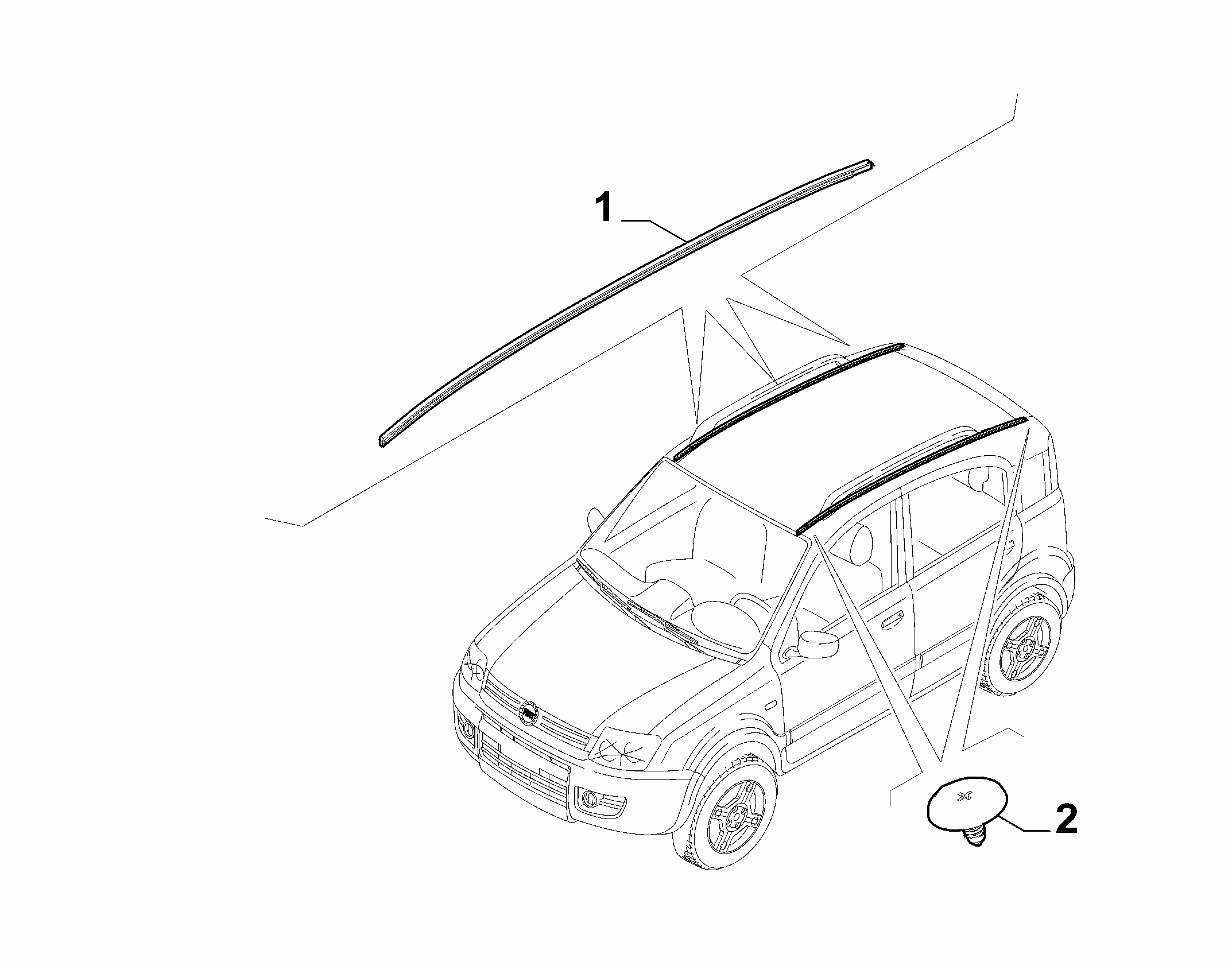 70712-030 OUTER MOULDINGS, ROOF AREA