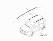 70712-030 OUTER MOULDINGS, ROOF AREA