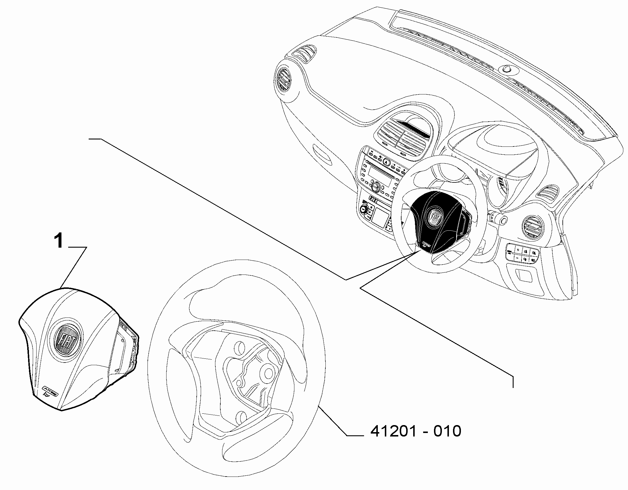 55508-010 DRIVERS AIRBAG