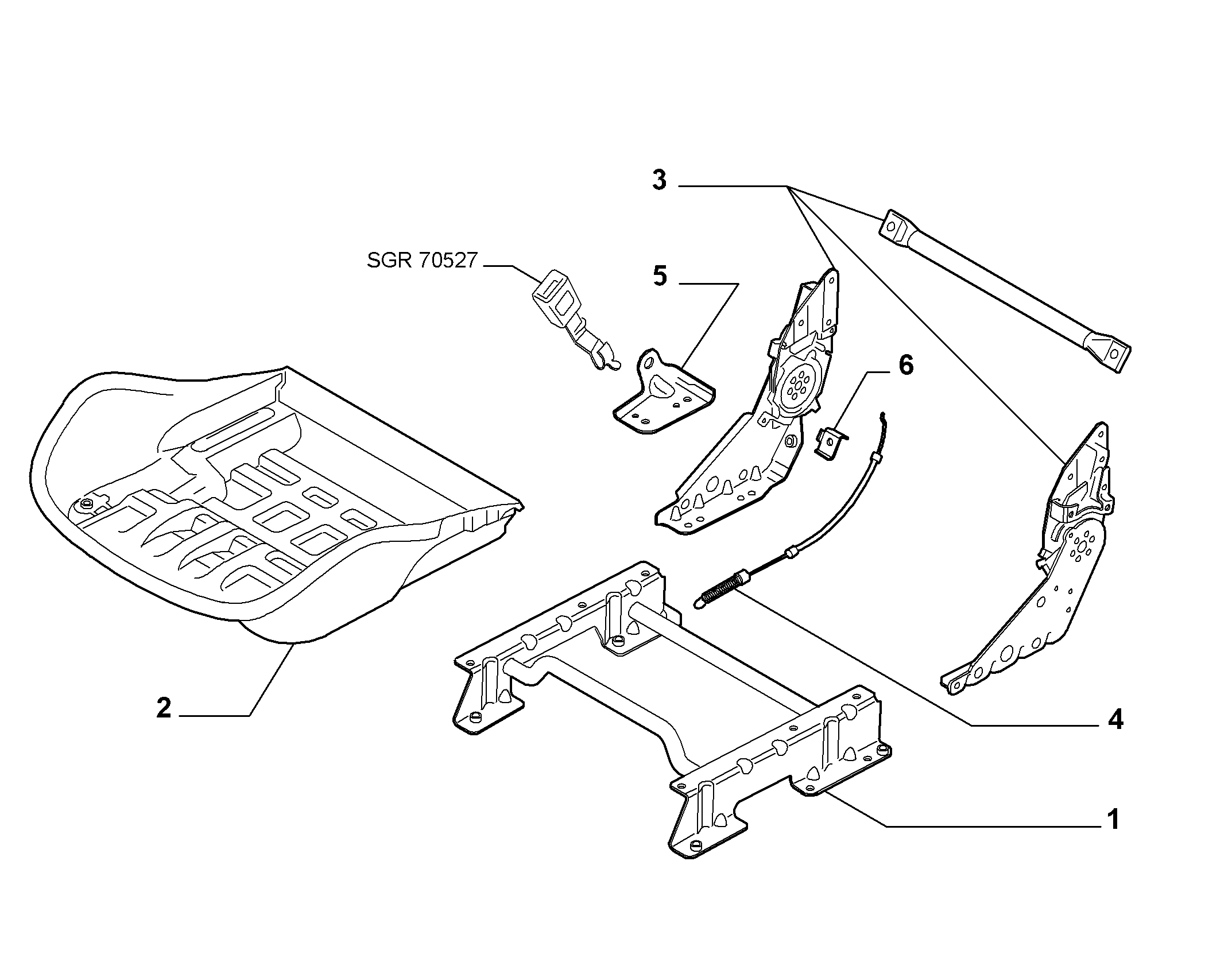 70601-020 FRONT SEAT FRAME