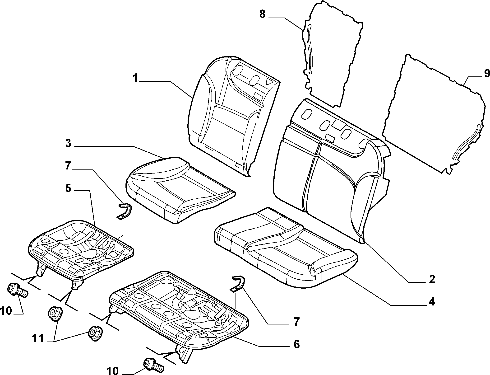 70613/02 REAR SEAT