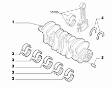 10103-010 ENGINE SHAFT AND HALF BEARING