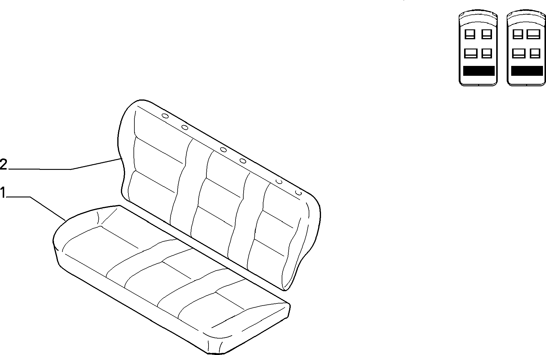 70615/00 REAR SEAT LINING