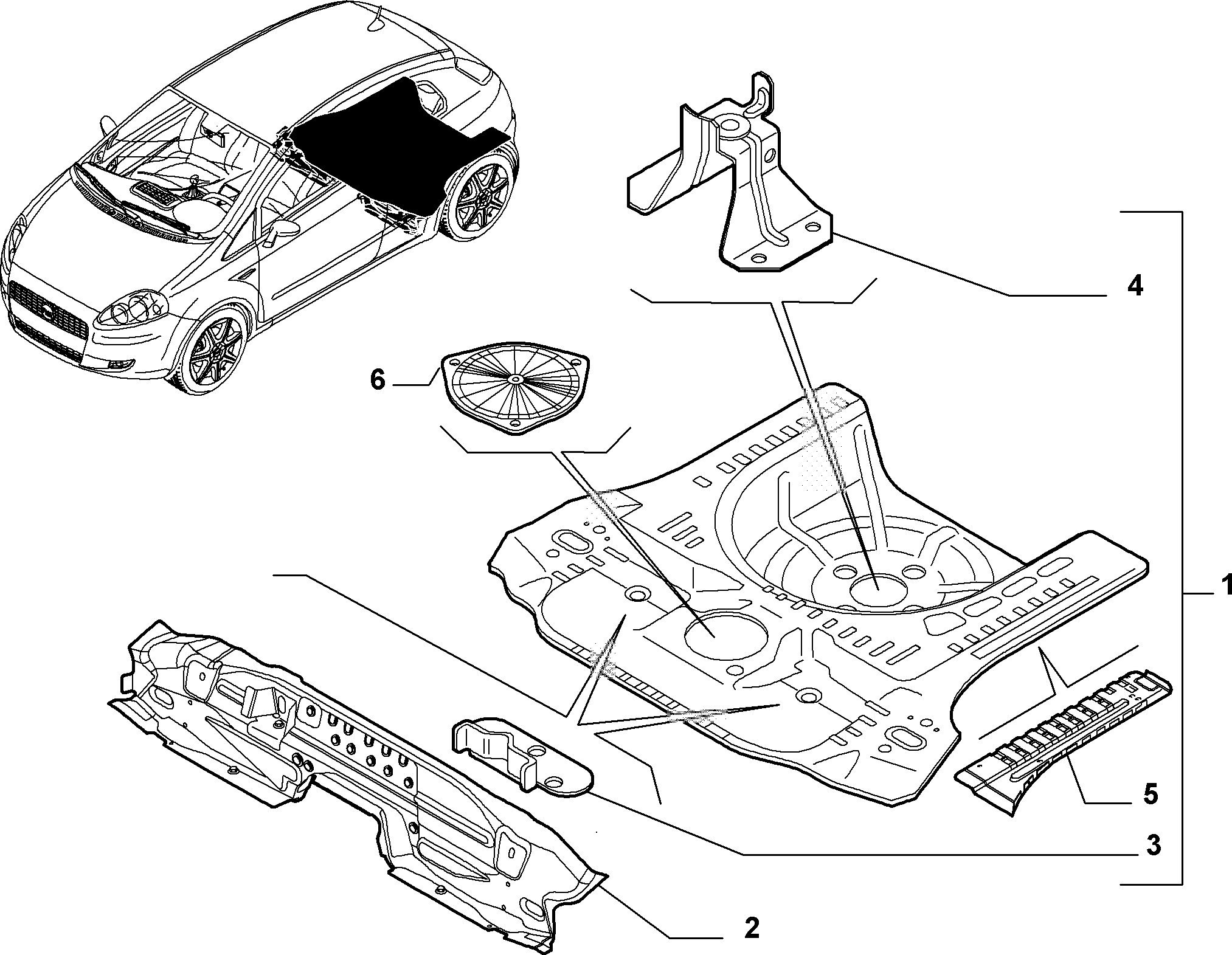 70006-020 REAR FLOOR PANEL