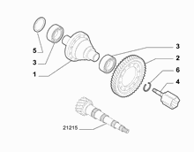 21220-010 GEARING AND HALF CRANKSHAFT