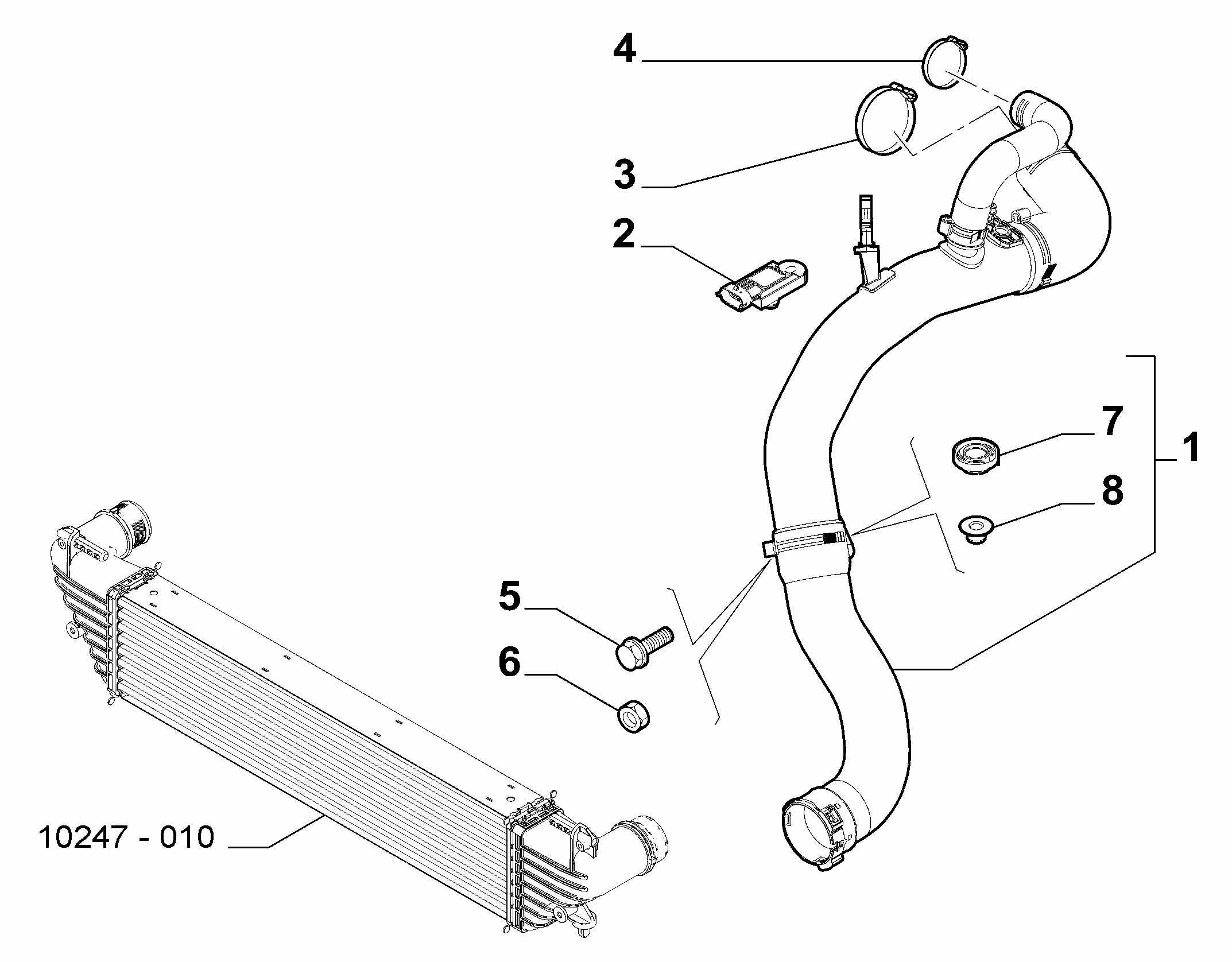 10247-020 COOLER PIPING SUCTION DUCT