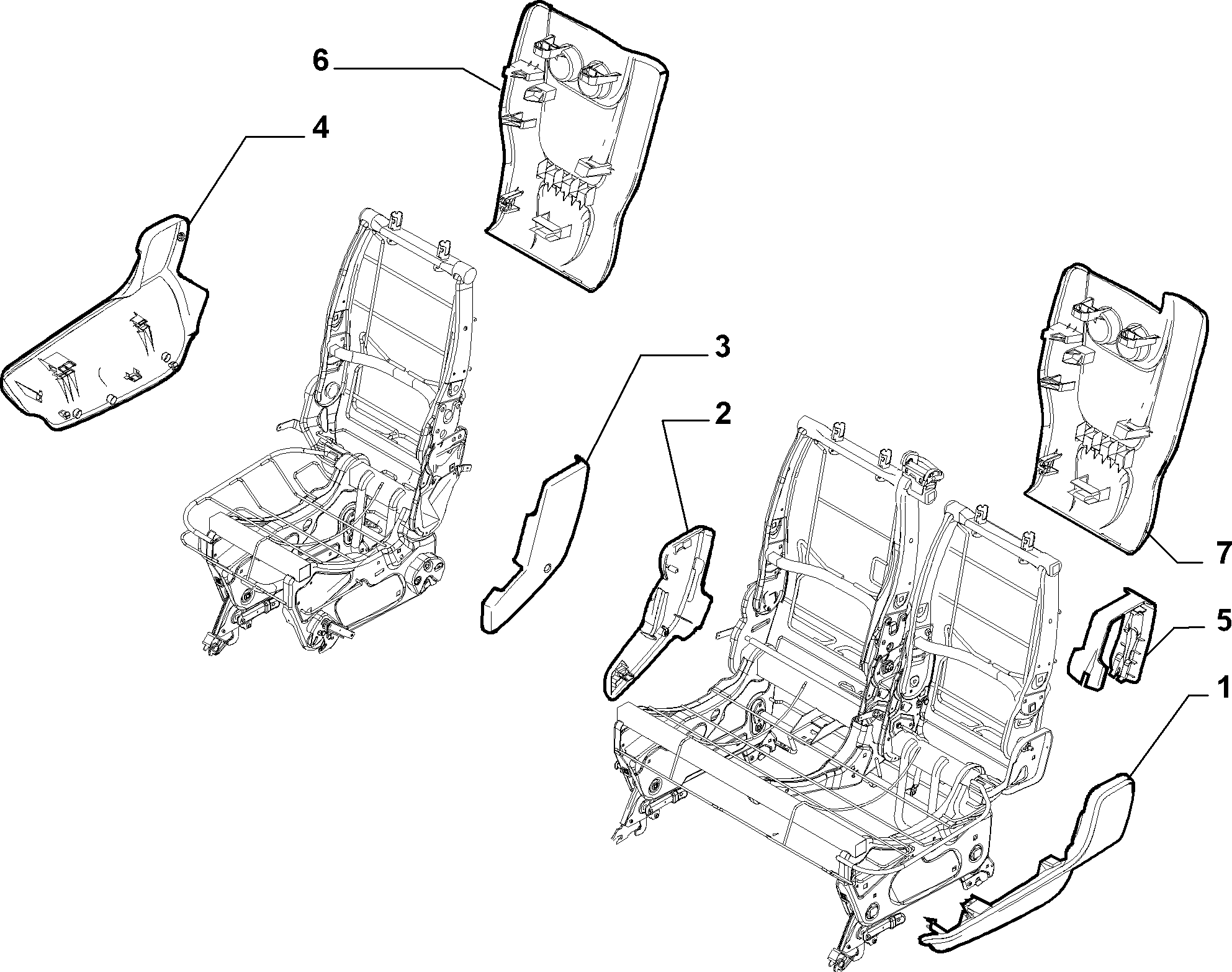 70613/01 REAR SEAT