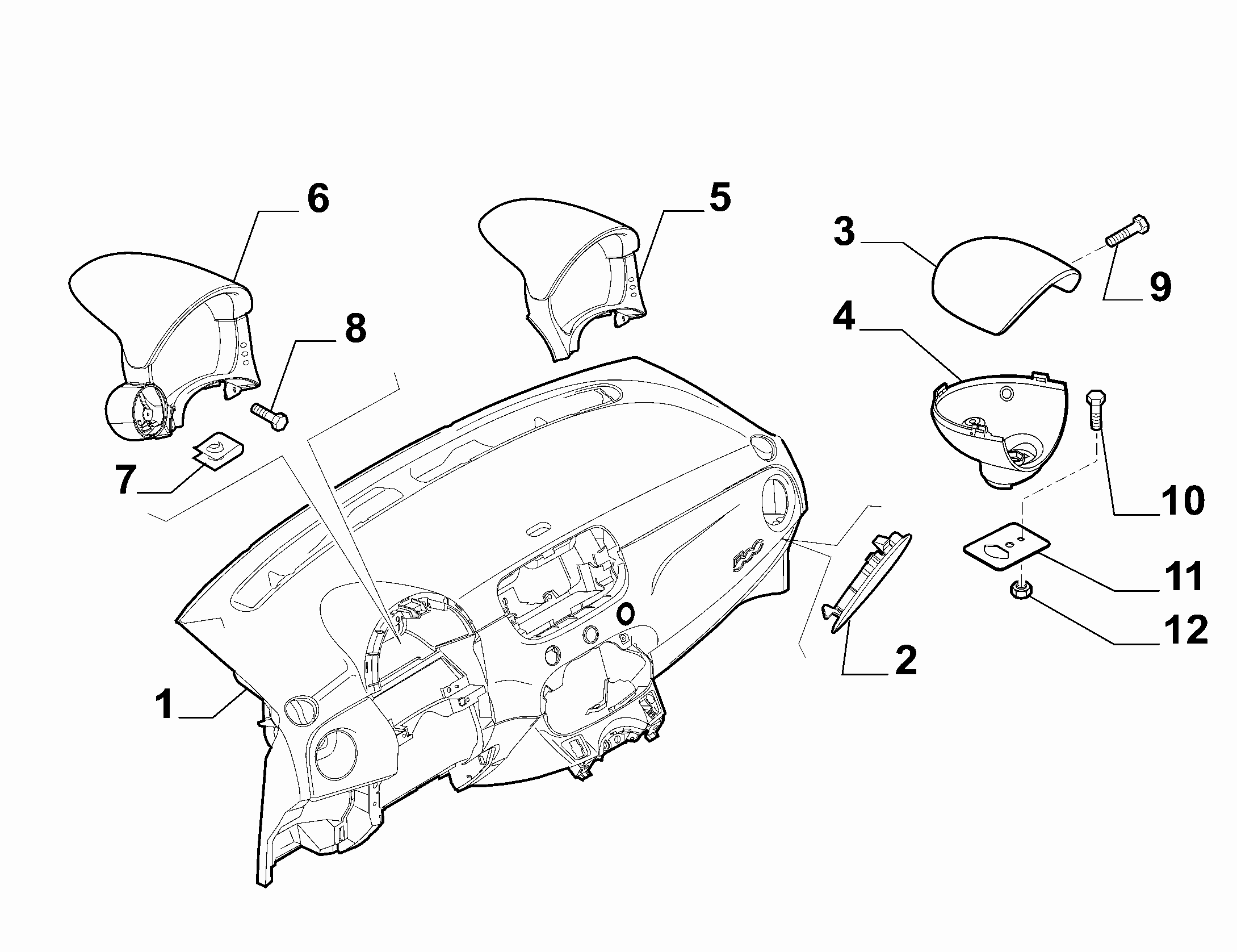 70502-010 DASHBOARD INSTRUMENT HOLDER