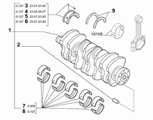 10103-010 ENGINE SHAFT AND HALF BEARING