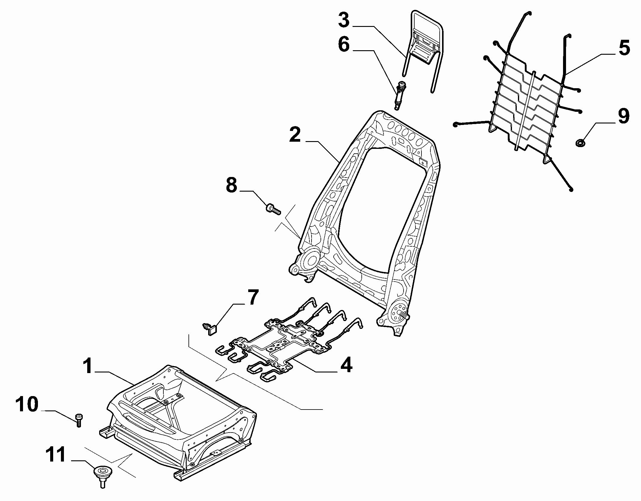70601-020 FRONT SEAT FRAME