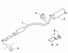 10258-030 REAR AND CENTRAL PIPES