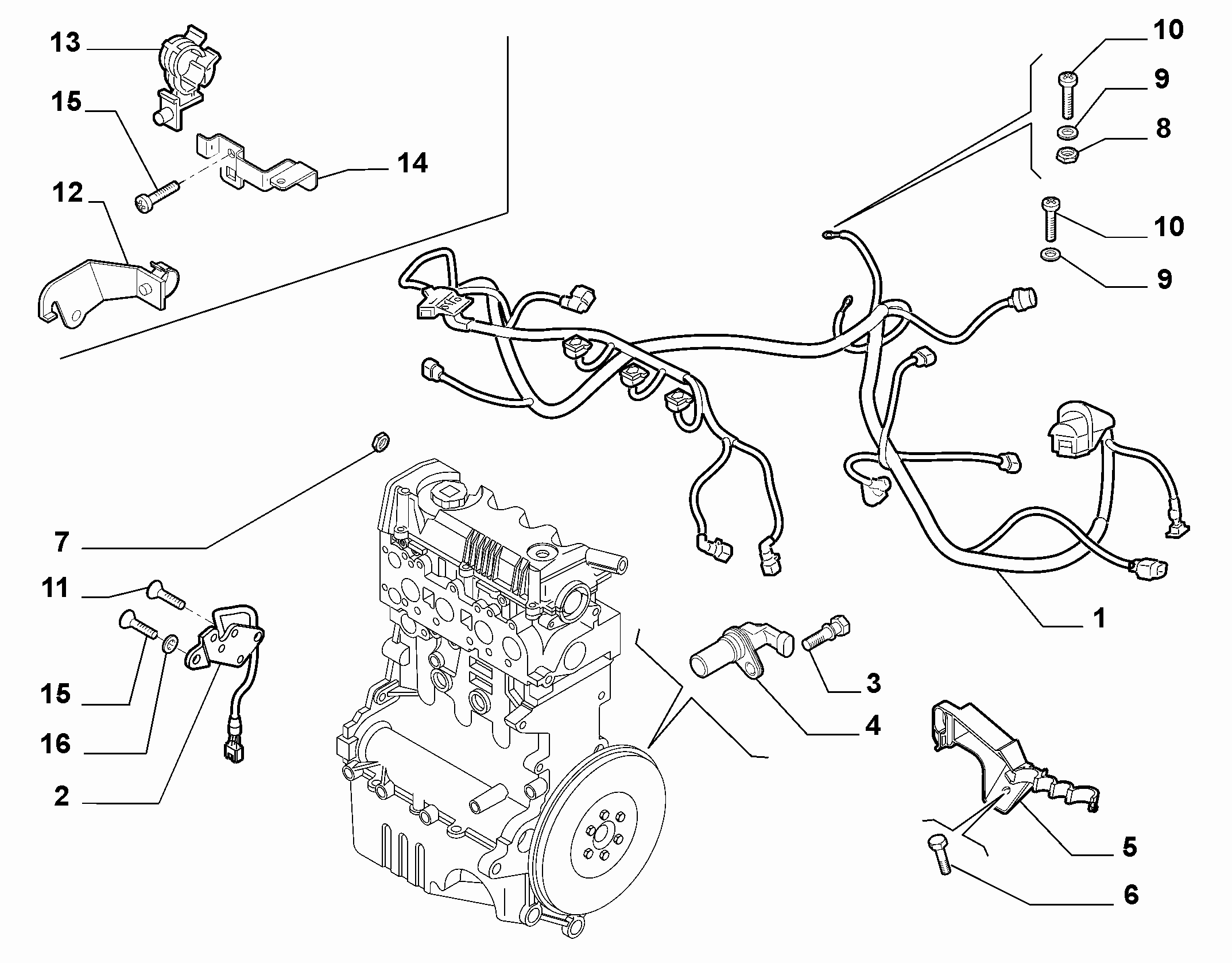 10226-040 ENGINE HARNESS AND SUPPORTS