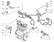 10226-040 ENGINE HARNESS AND SUPPORTS
