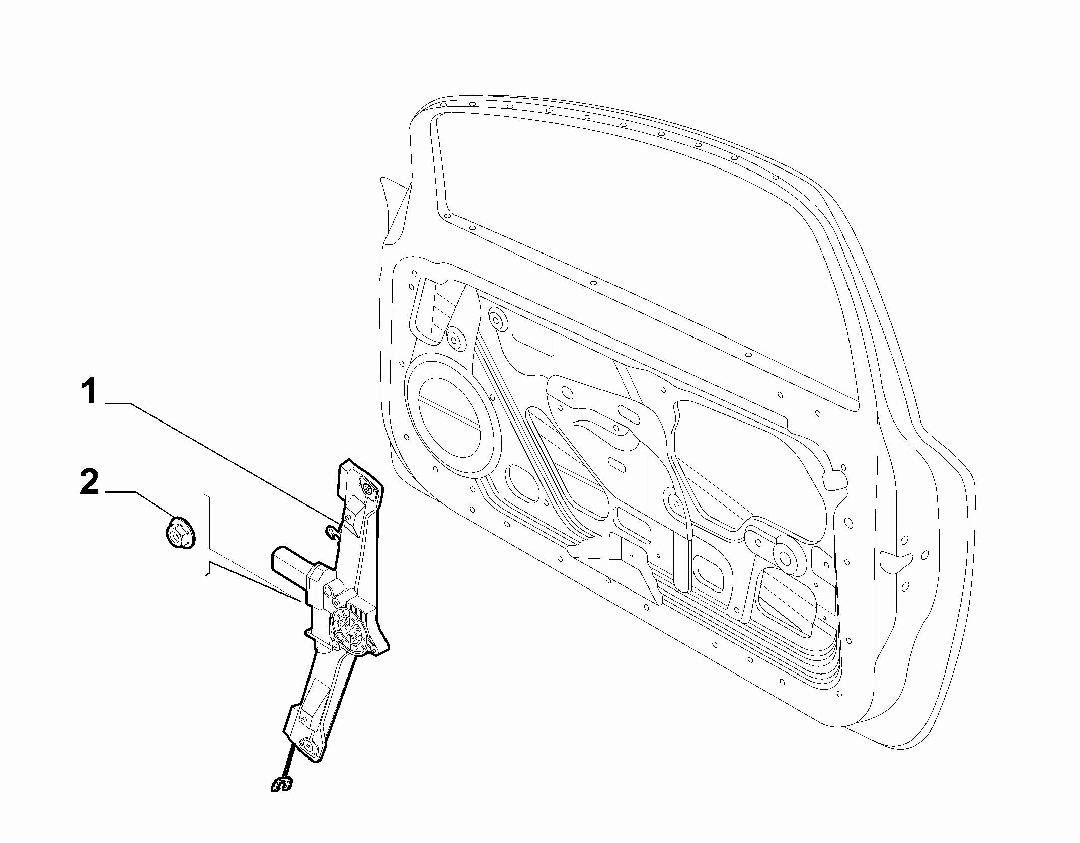70129-040 FRONT ELECTRIC WINDOW 