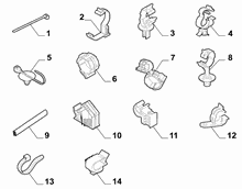 55527-010 CABLE SET FIXINGS