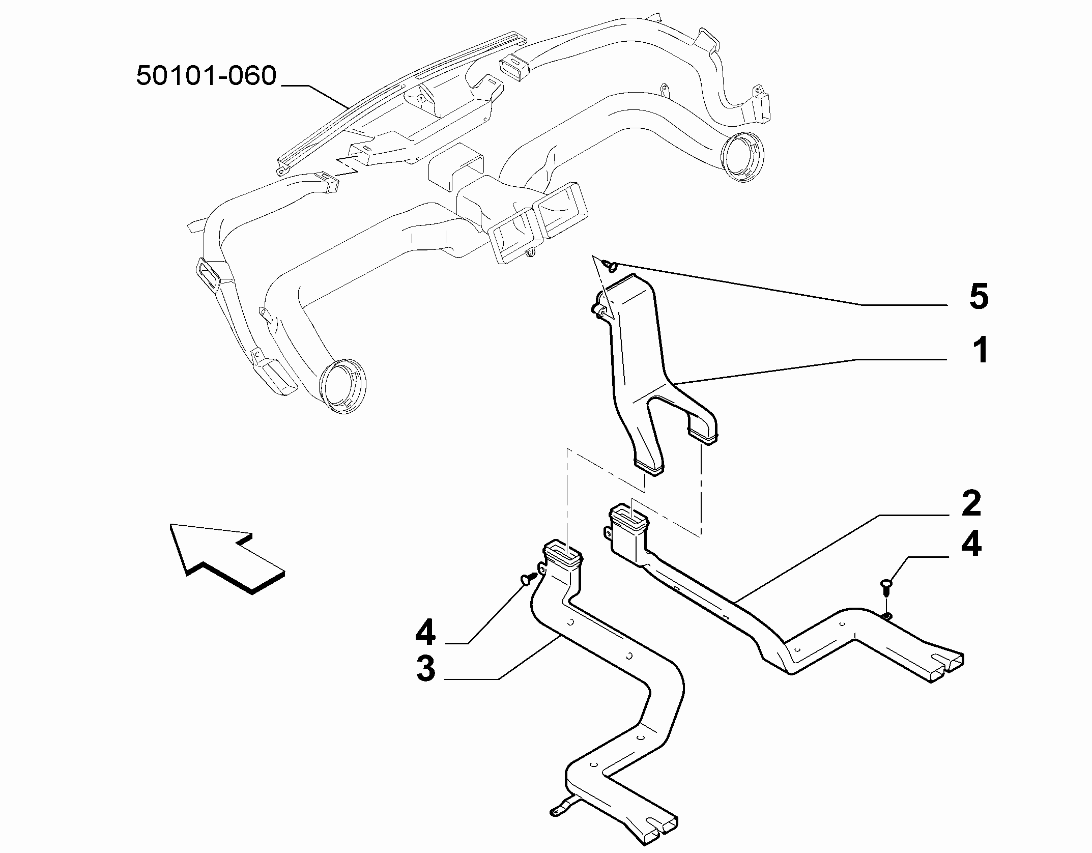 50101-070 REAR AIR DUCT