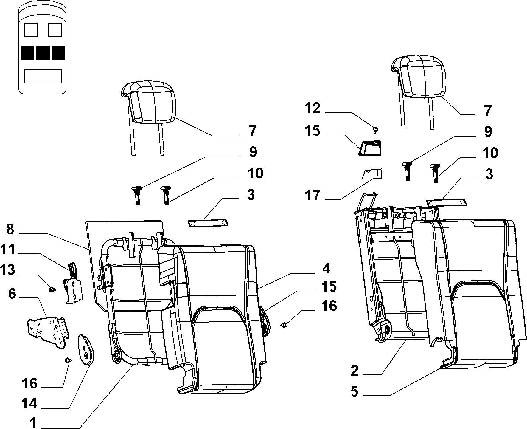 70613/03 REAR SEAT
