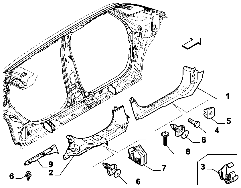 70523-050 SILL BOARD