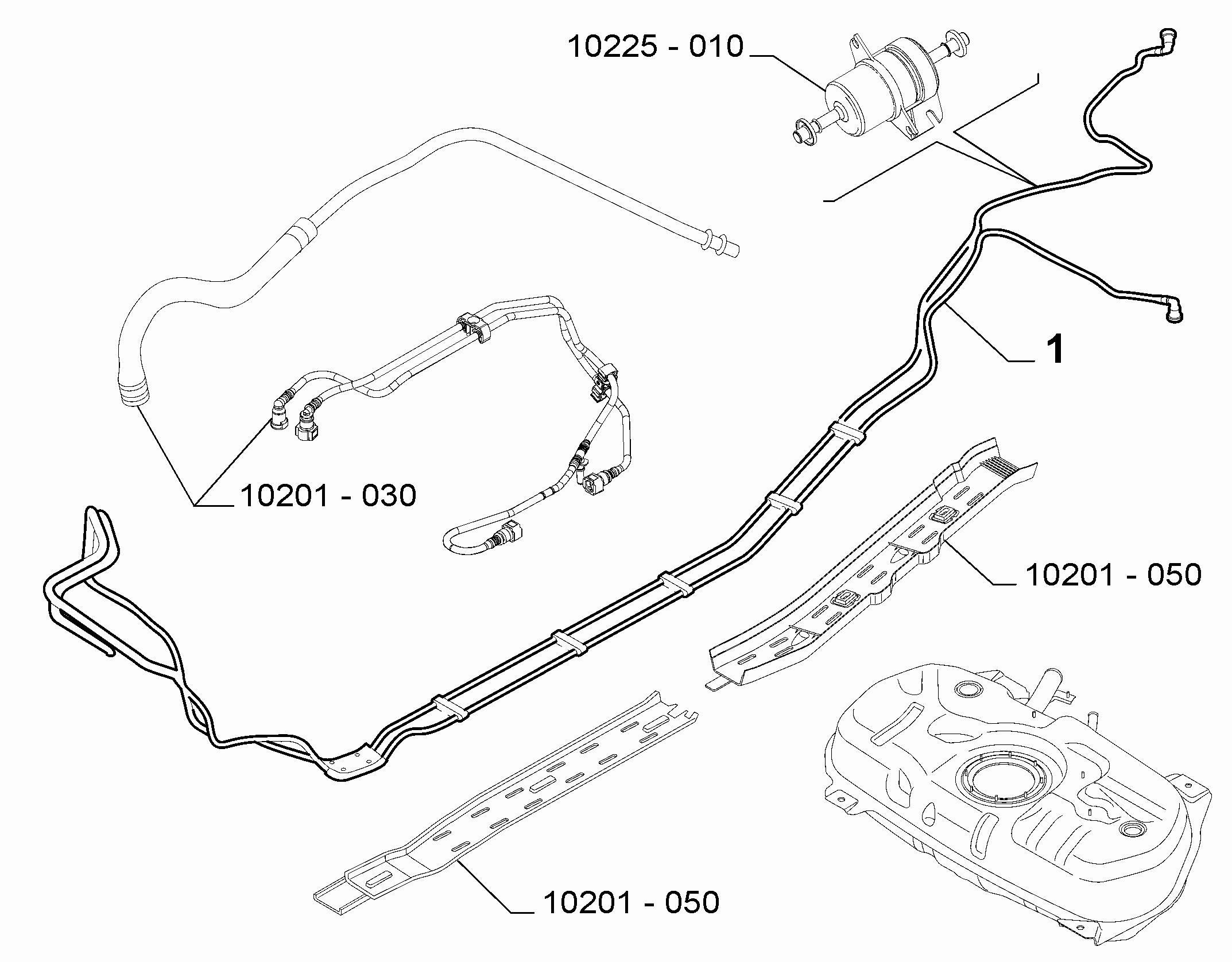 10201-020 UNDERSIDE FUEL PIPES