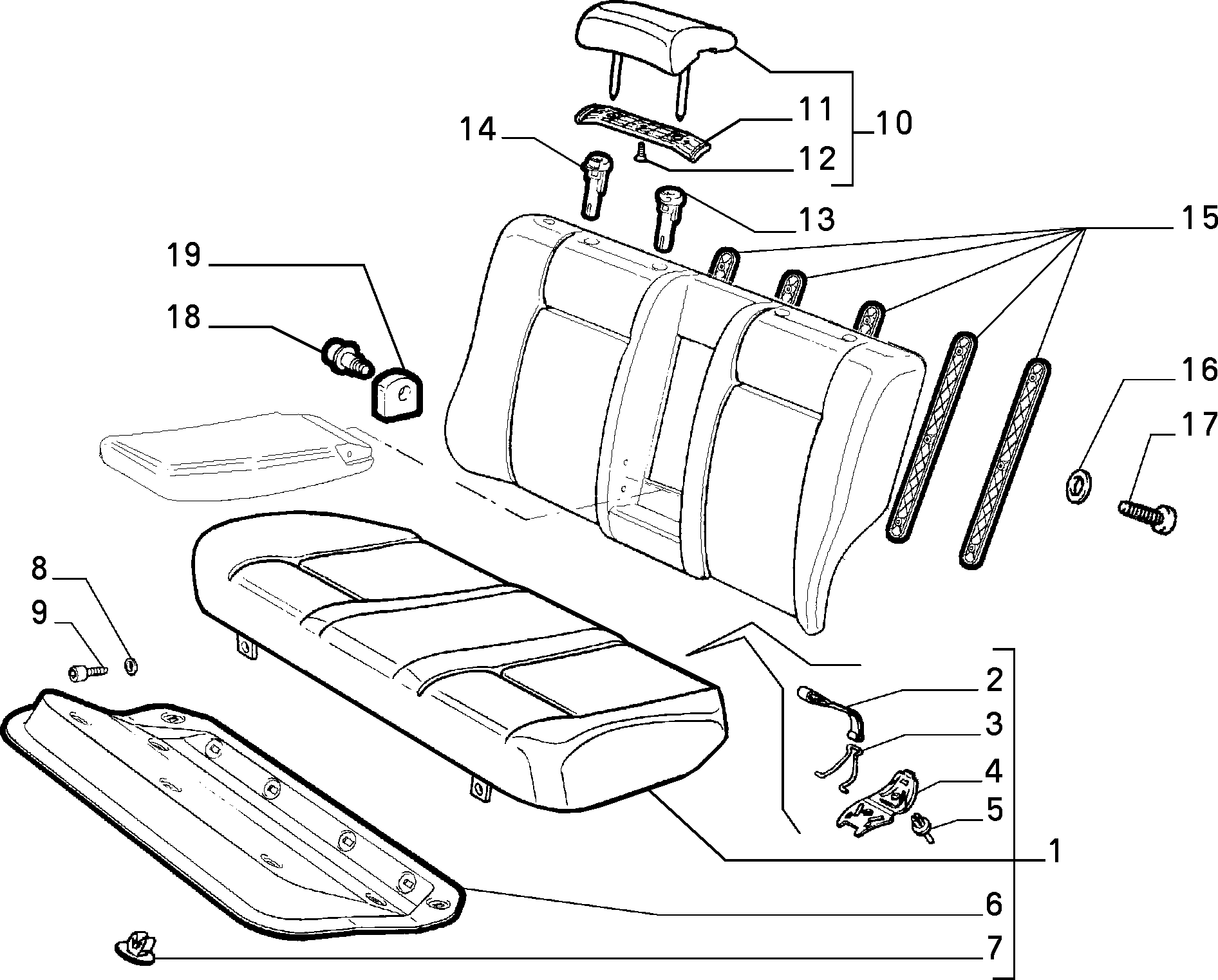 70613/01 REAR SEAT