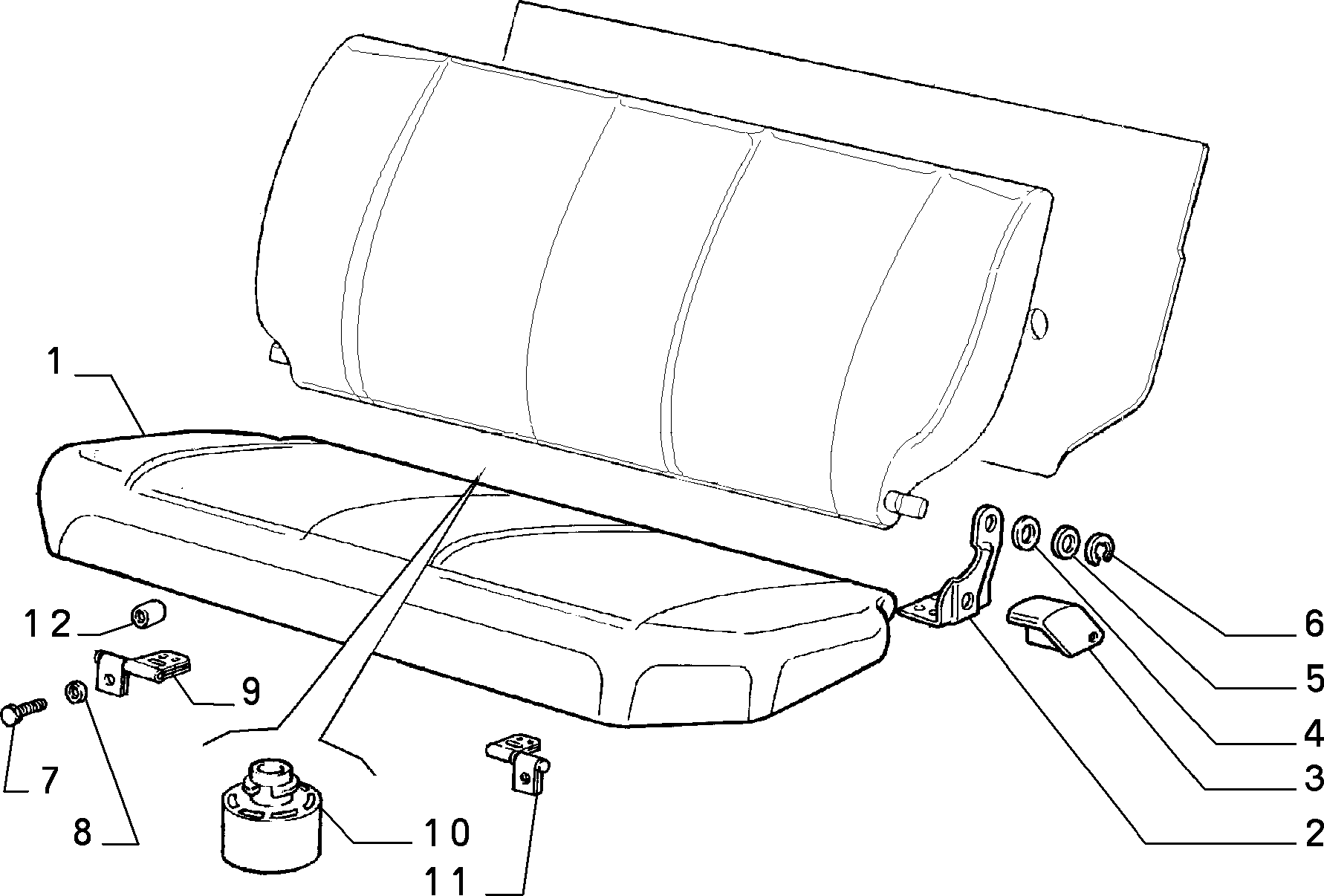 70613/00 REAR SEAT 