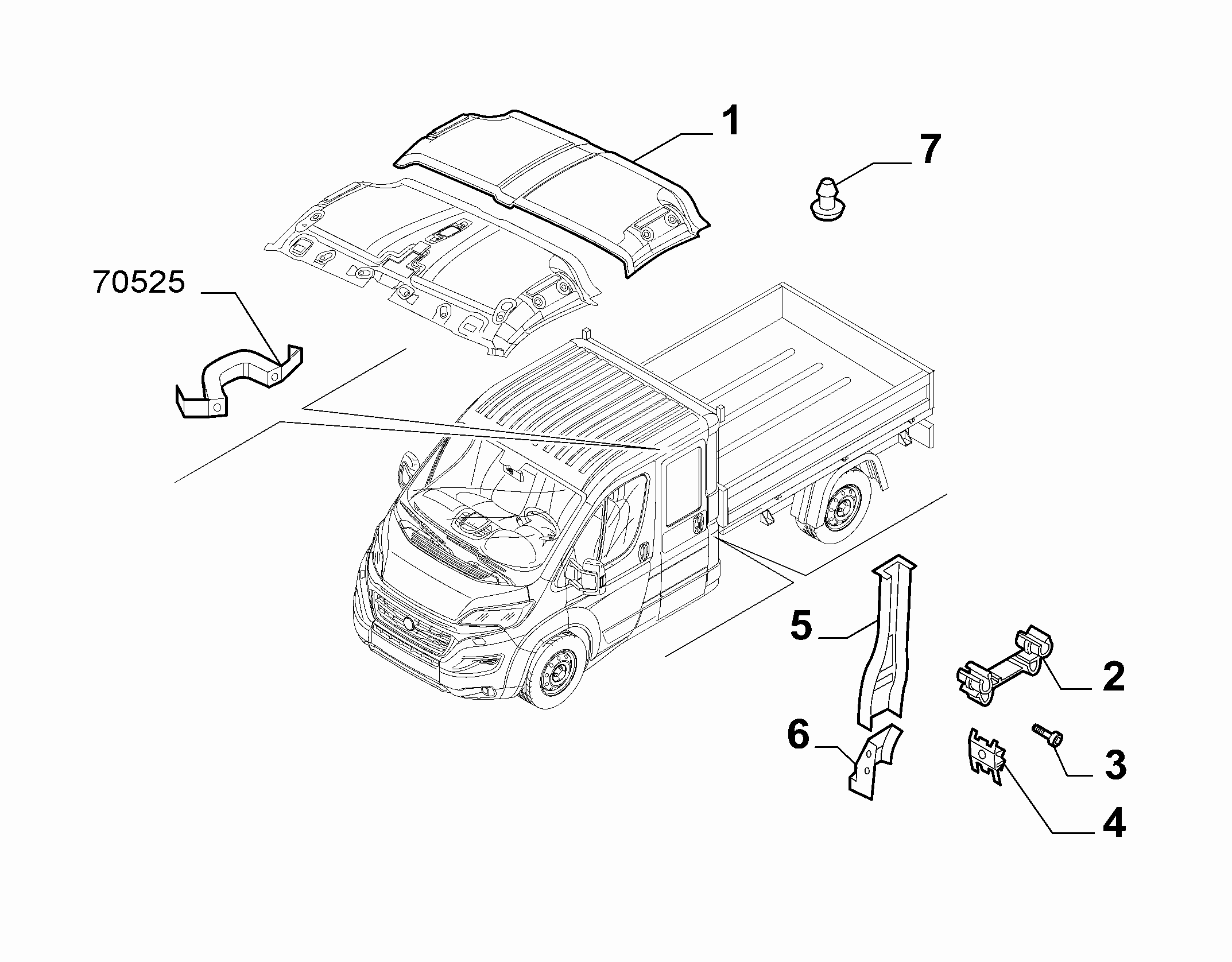 70523-100 REAR COVERS, UPPER SIDE