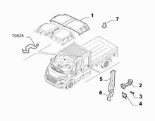 70523-100 REAR COVERS, UPPER SIDE