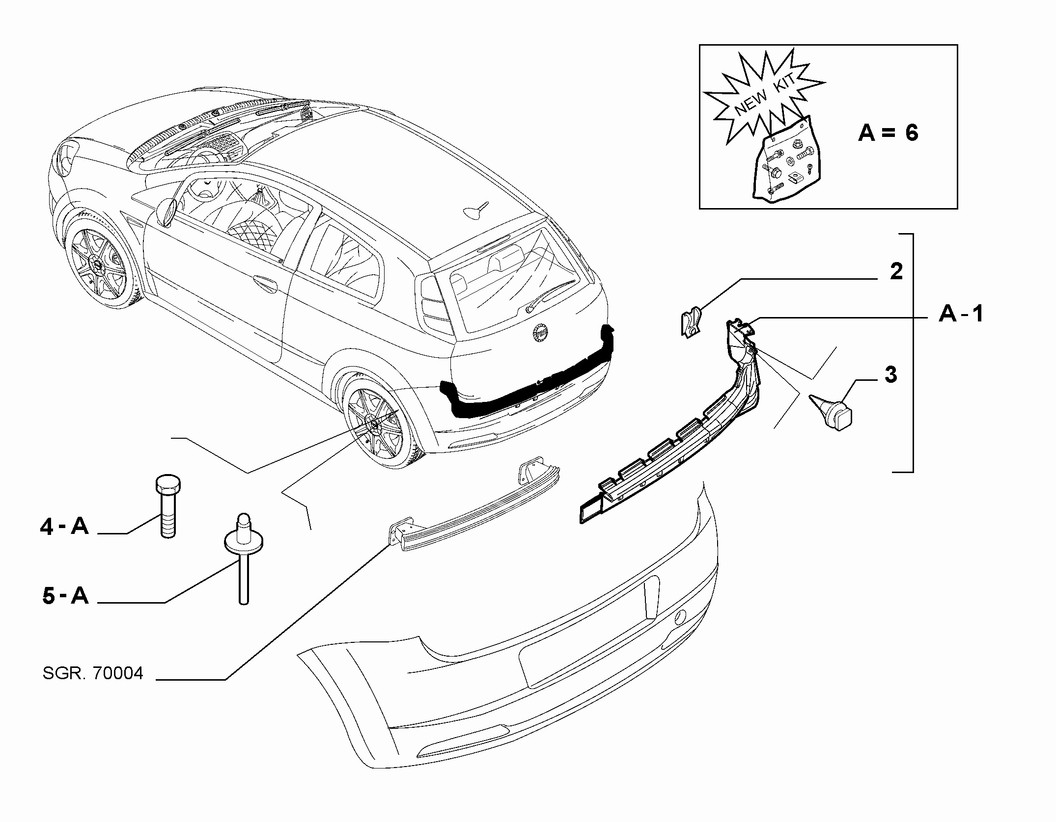 70727-020 REAR BUMPER CLAMPS
