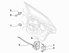 70136-050 REAR DOOR LOCK