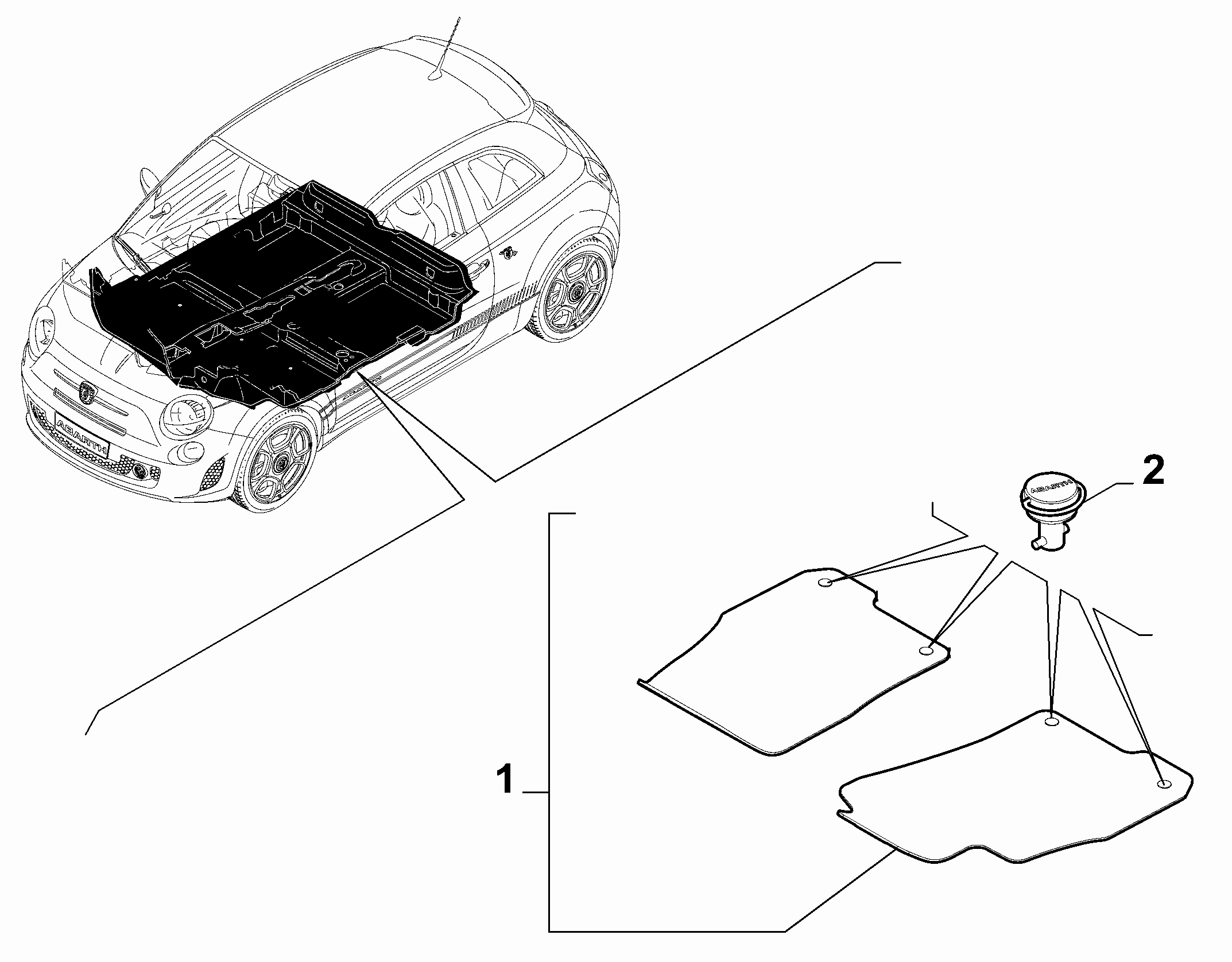 70521-020 PASSENGER SIDE MAT COVERS
