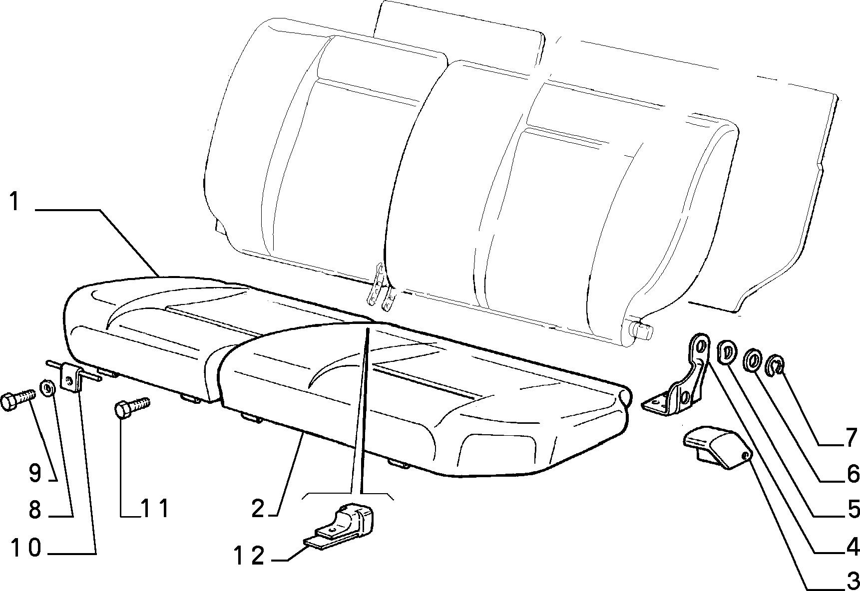 70613/01 REAR SEAT