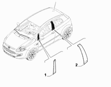 70712-050 OUTER SIDE MOULDINGS, PILLAR AREA