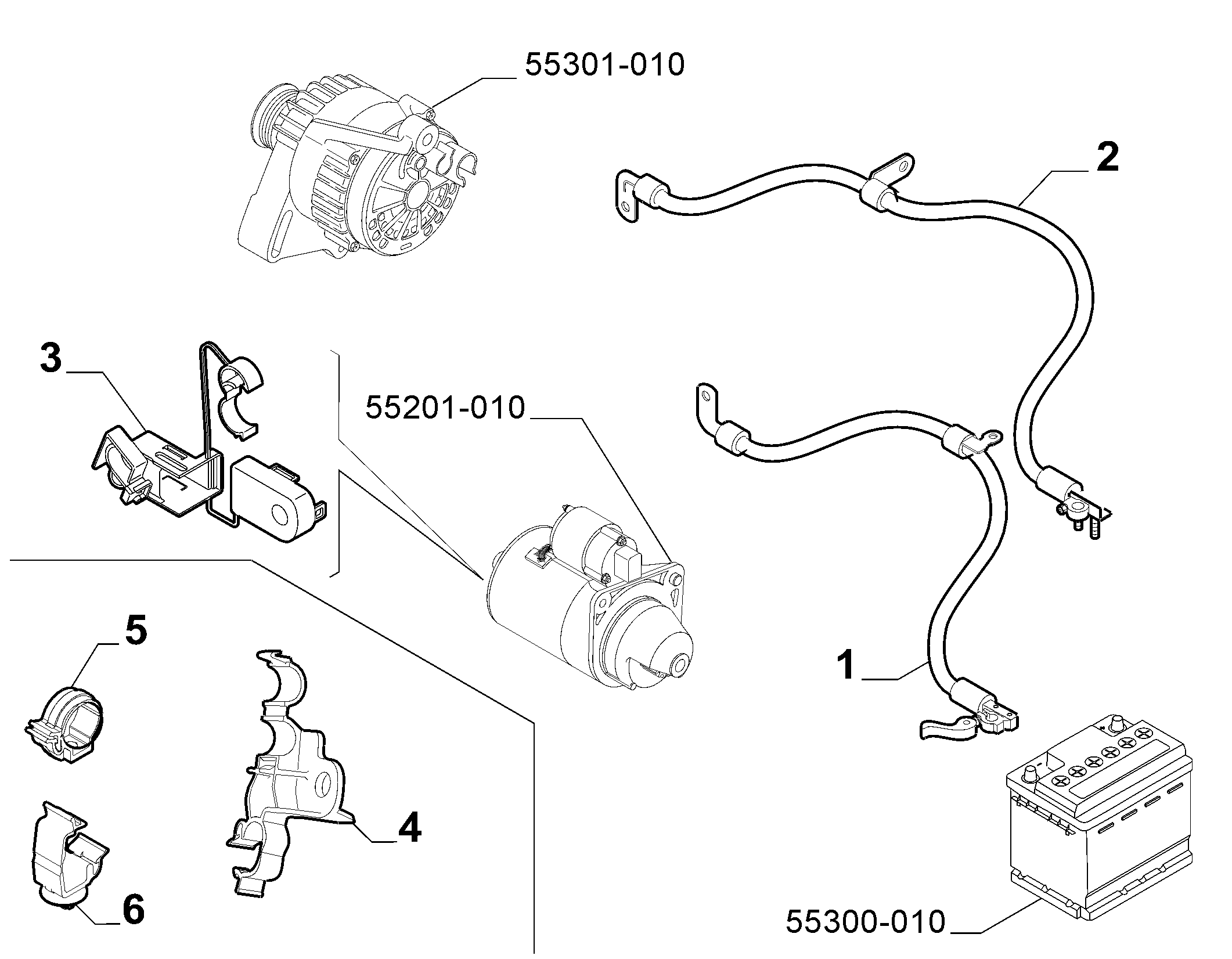 55300-040 BATTERY HARNESS