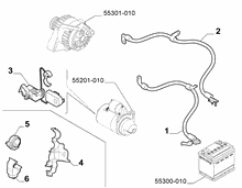 55300-040 BATTERY HARNESS
