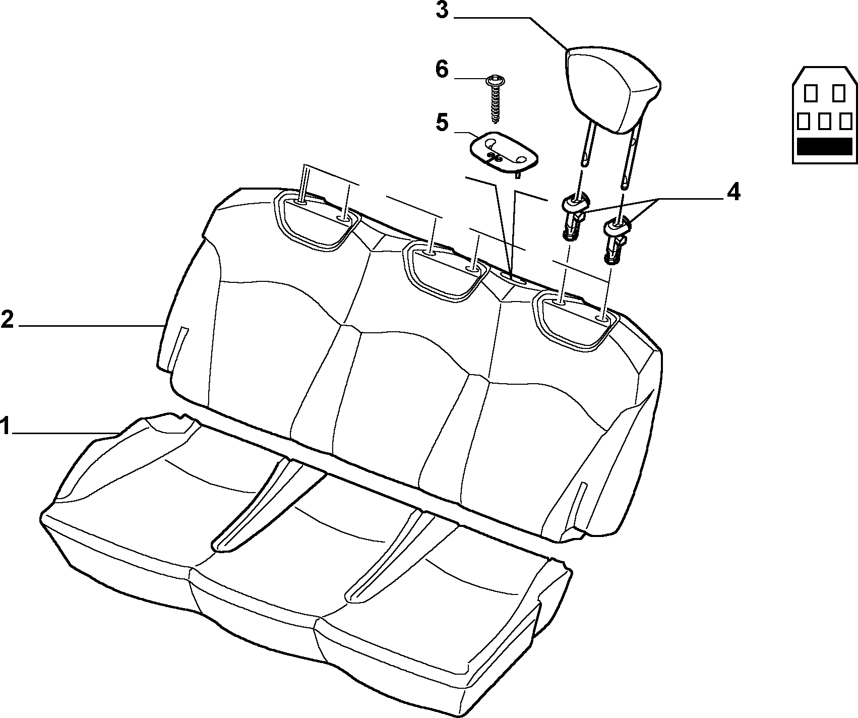 70615/01 REAR SEAT LINING 