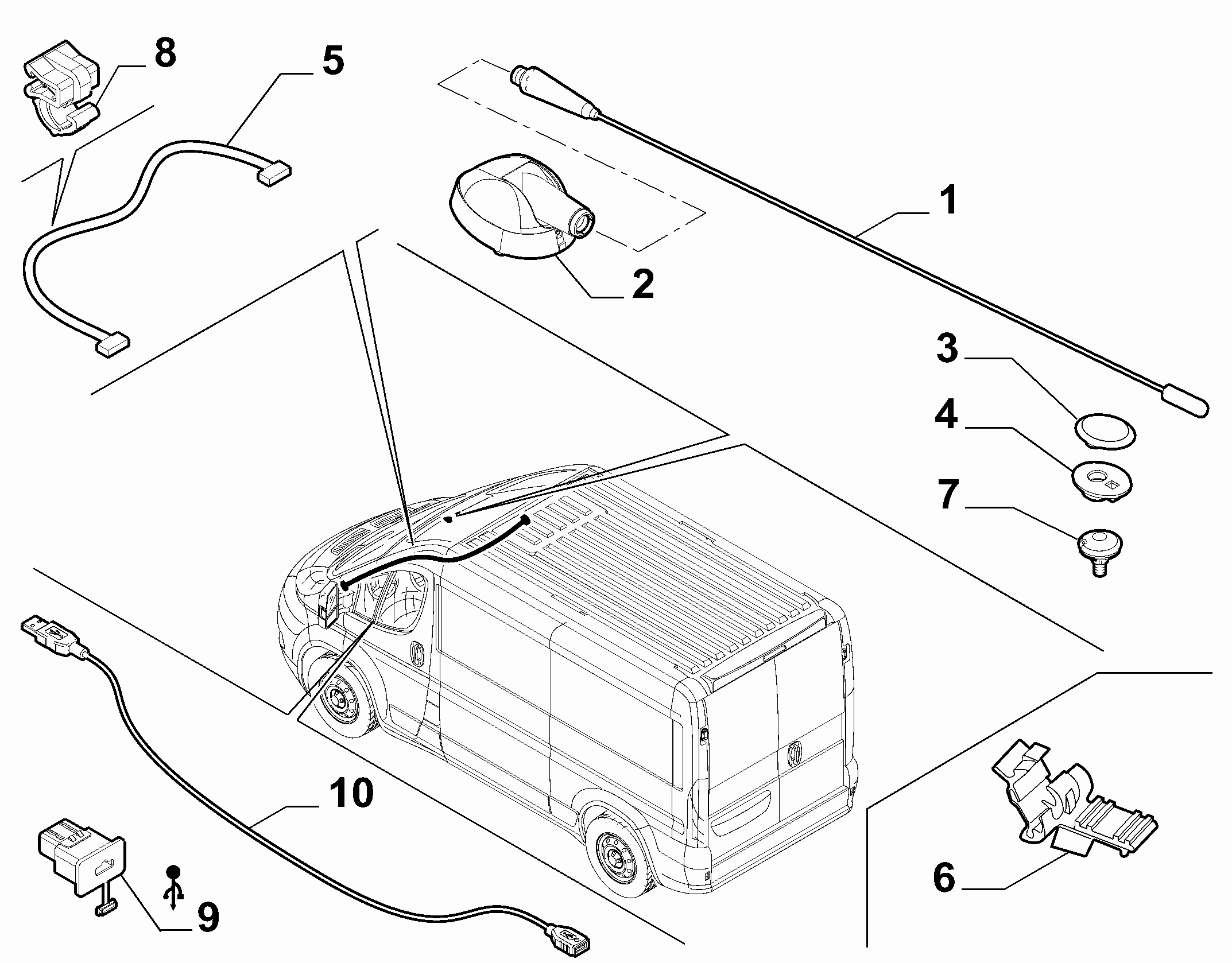 55521-030 AERIAL AND WIRING