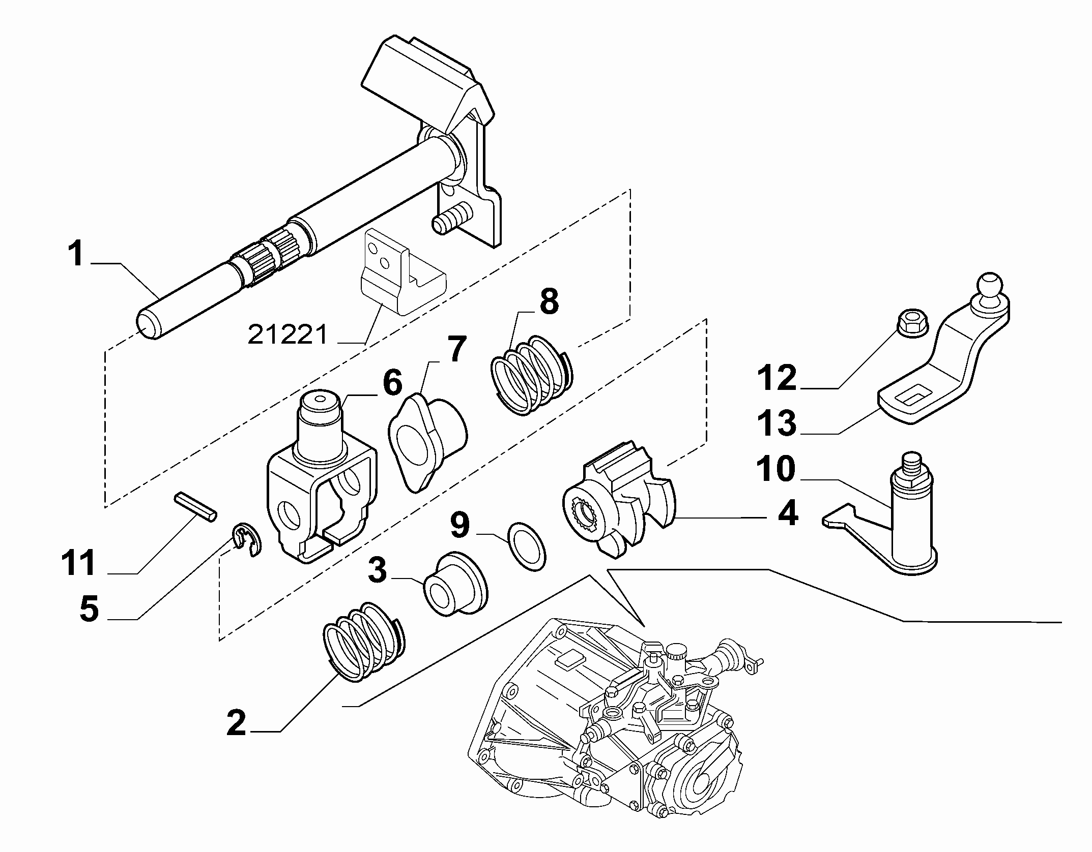 21219-010 GEAR SHAFT