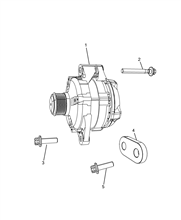 55301-010 ALTERNATOR AND MOUNTING