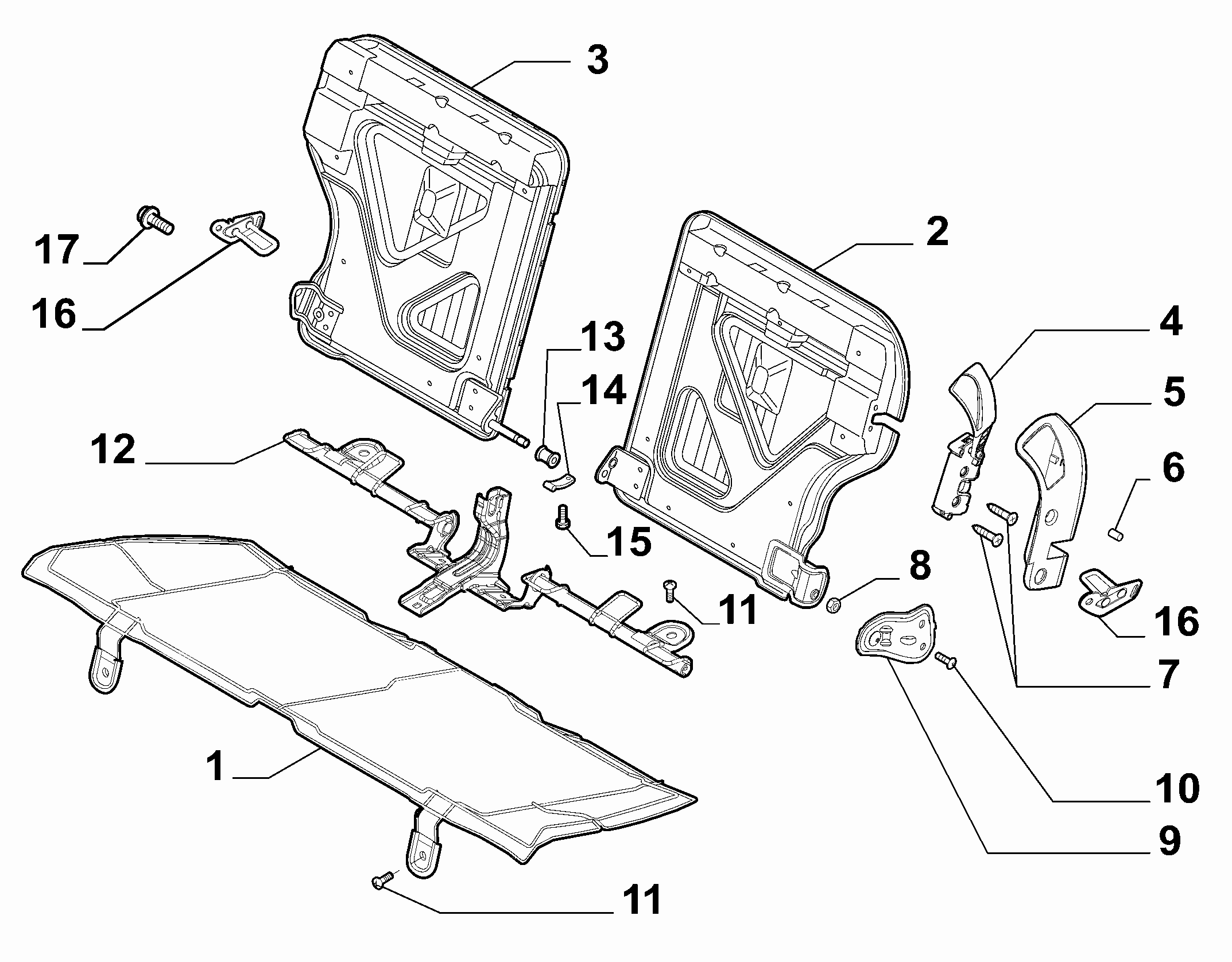 70613-020 REAR SEAT FRAME