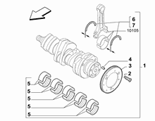 10103-010 ENGINE SHAFT AND HALF BEARING