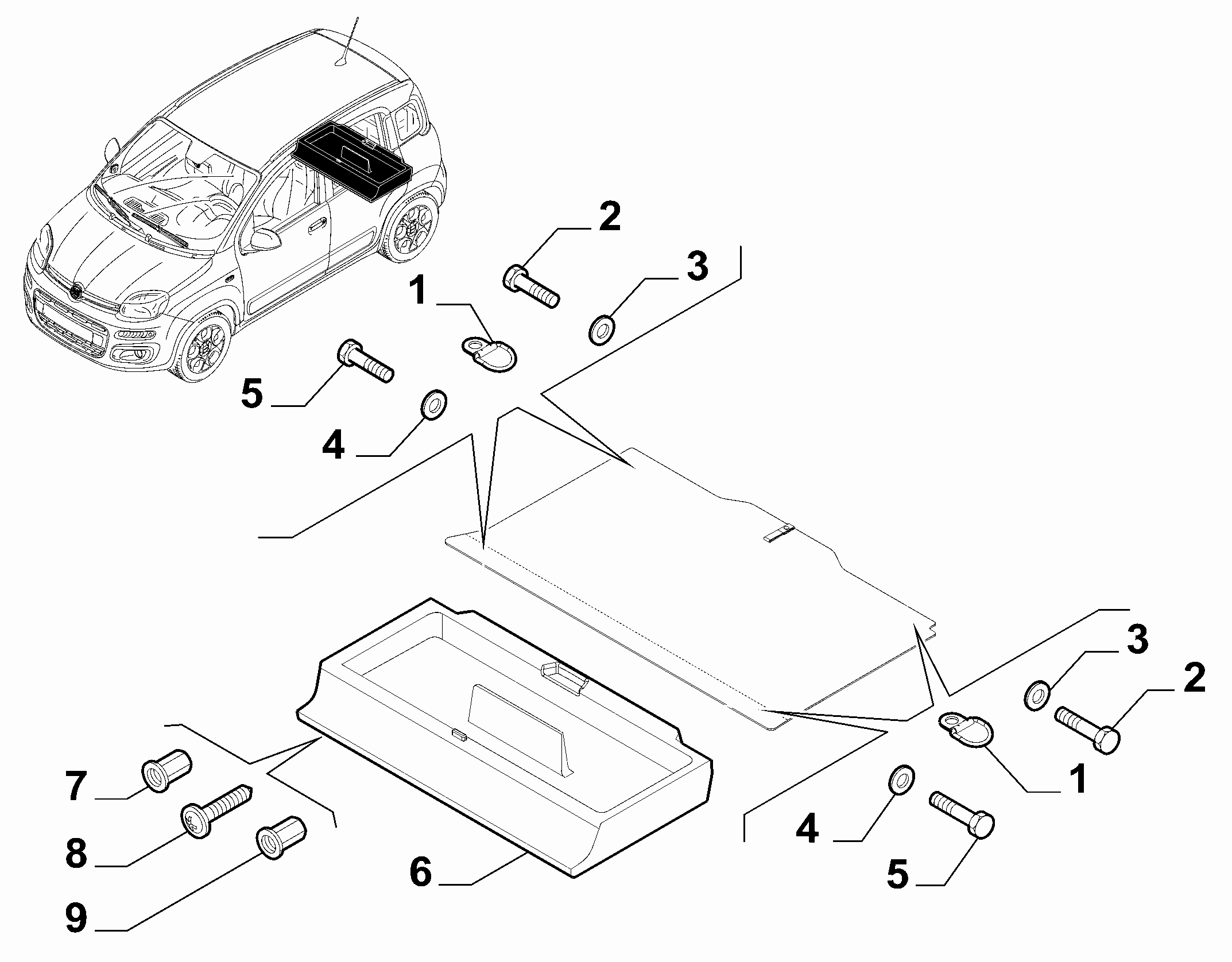 70526-040 COVER ACCESSORIES FOR INSIDE LUGGAGE SPACE