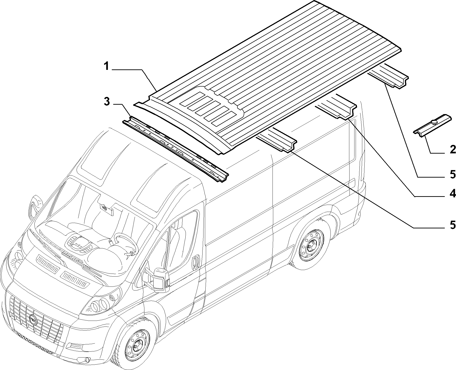 70020-030 ROOF FOR COMMERCIAL VEHICLES