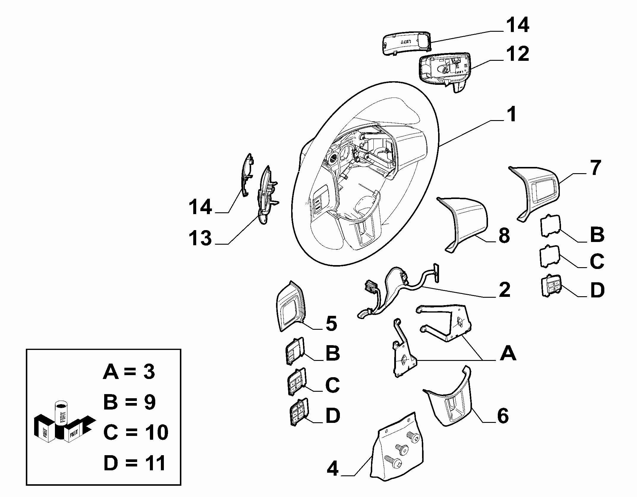 41201-010 STEERING WHEEL