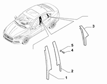 70712-050 OUTER SIDE MOULDINGS, PILLAR AREA