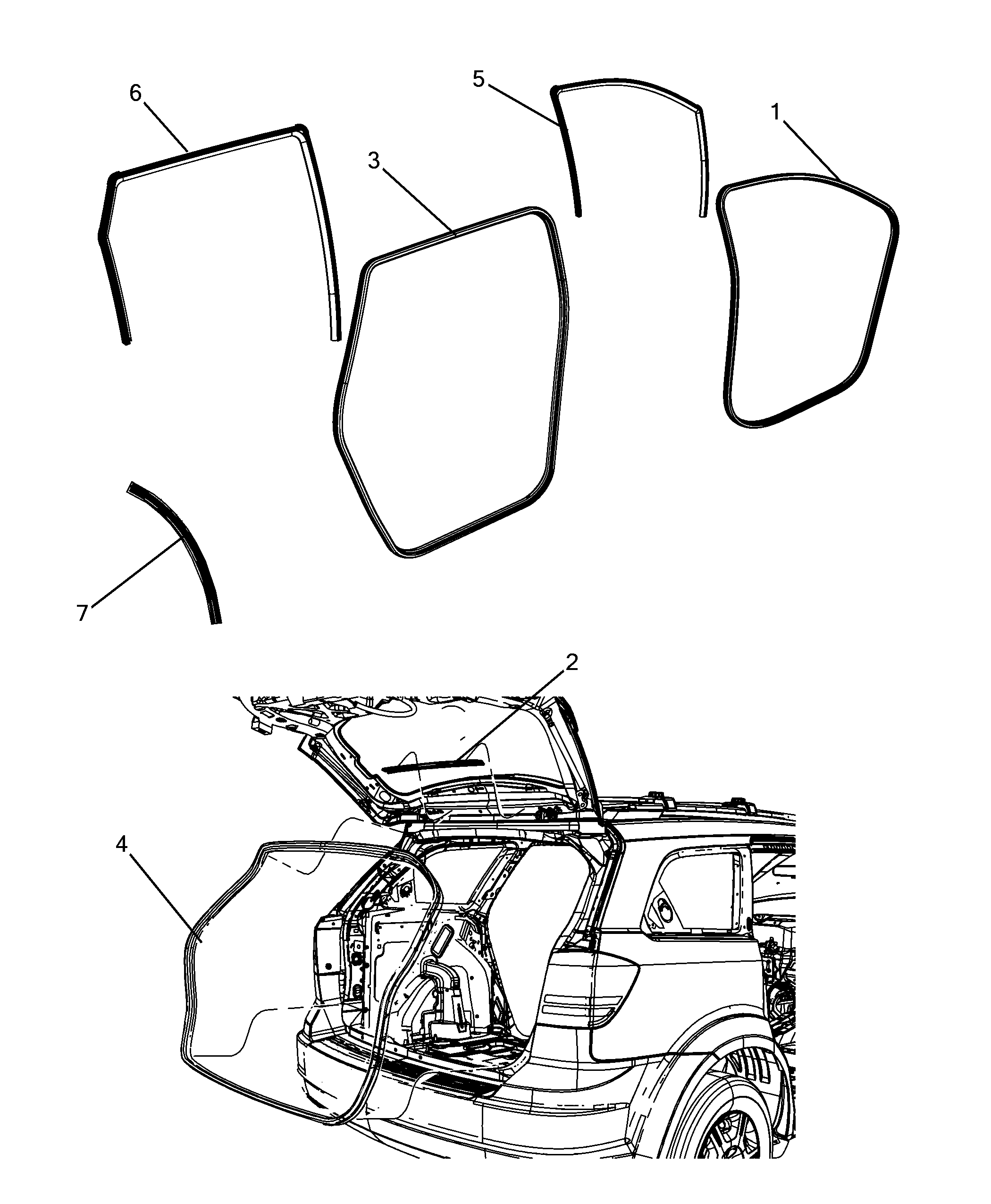 70525-040 DOOR COMPARTMENT GASKETS