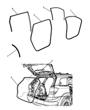 70525-040 DOOR COMPARTMENT GASKETS