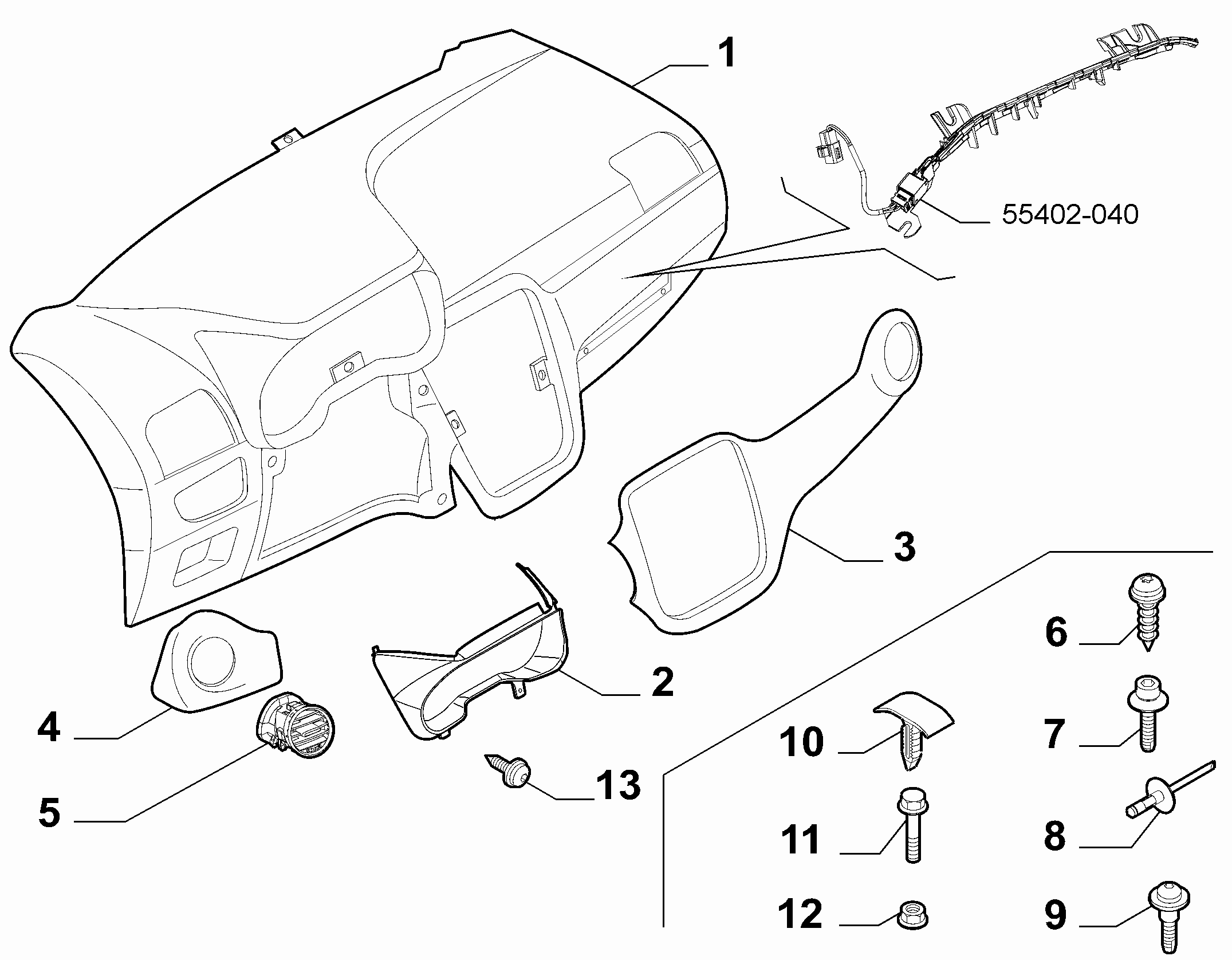 70502-010 DASHBOARD INSTRUMENT HOLDER