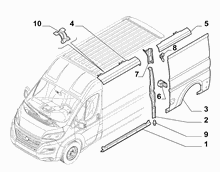 70020-040 OUTER SIDE PANEL FOR COMMERCIAL VEHICLES