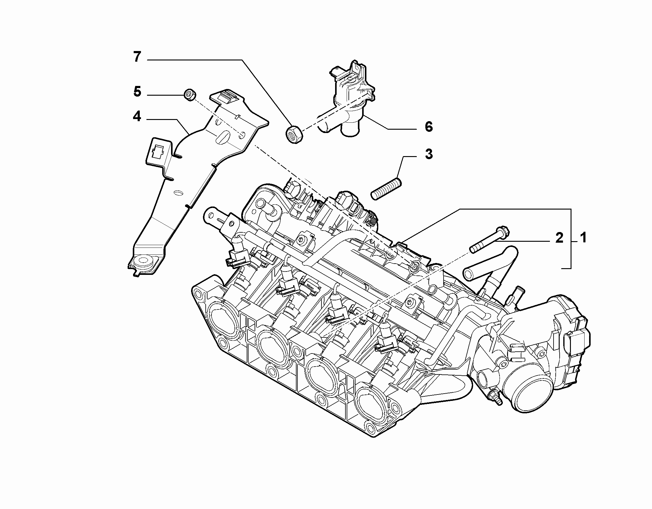 10255-010 INTAKE MANIFOLD AND BUTTERFLY CLIPS