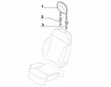 70601-070 FRONT SEAT HEADREST & ARMREST PADDING